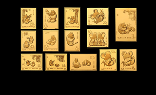 国宝熊猫邮票金砖